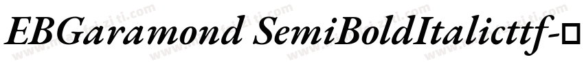 EBGaramond SemiBoldItalicttf字体转换